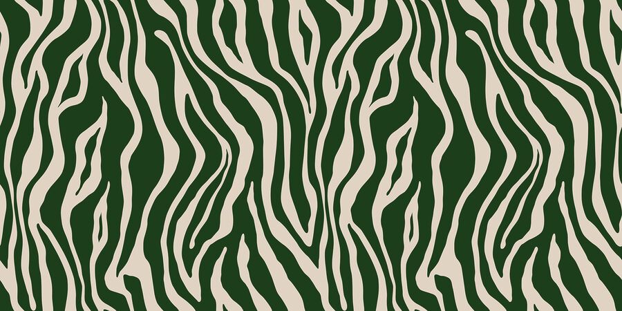 Um estampado de zebra verde e branco
