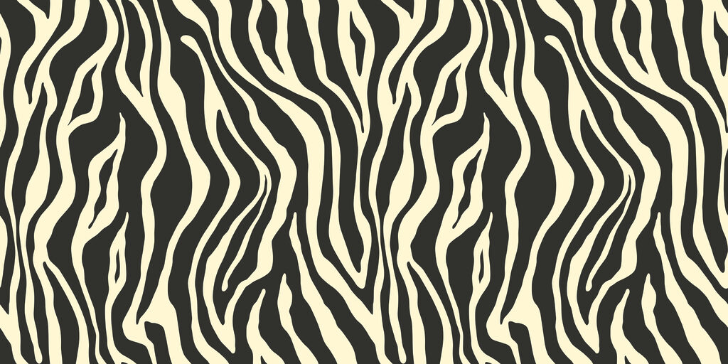 Um estampado de zebra preto e branco Um estampado de zebra preto e branco