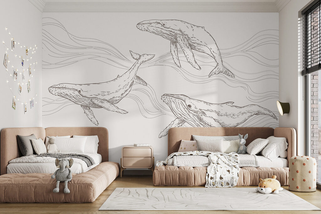 A group of whales swimming in the water A group of whales swimming in the water