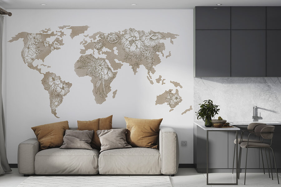 Um mapa do mundo