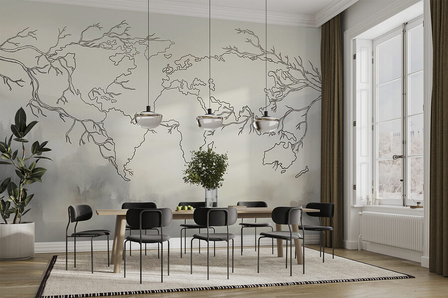 Papel de parede Um mapa do mundo - Image 2