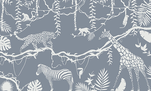 Um papel de parede com animais e plantas Um papel de parede com animais e plantas