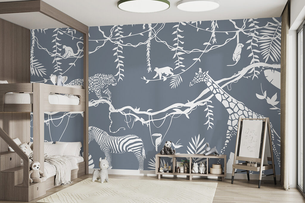 A wallpaper with animals and plants A wallpaper with animals and plants