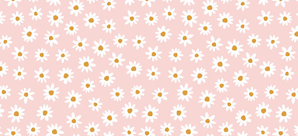 Um padrão de flores brancas sobre um fundo cor-de-rosa Um padrão de flores brancas sobre um fundo cor-de-rosa