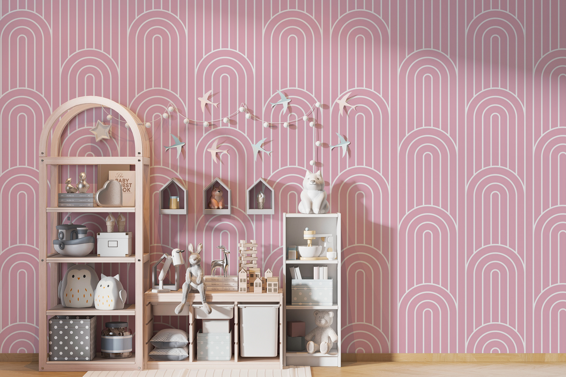 A pink and white pattern A pink and white pattern