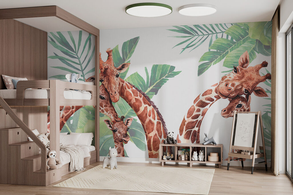 Um grupo de girafas com a cabeça à frente de folhas w00140v3pir1mr 1024x683 - Um grupo de girafas com a cabeça à frente de folhas