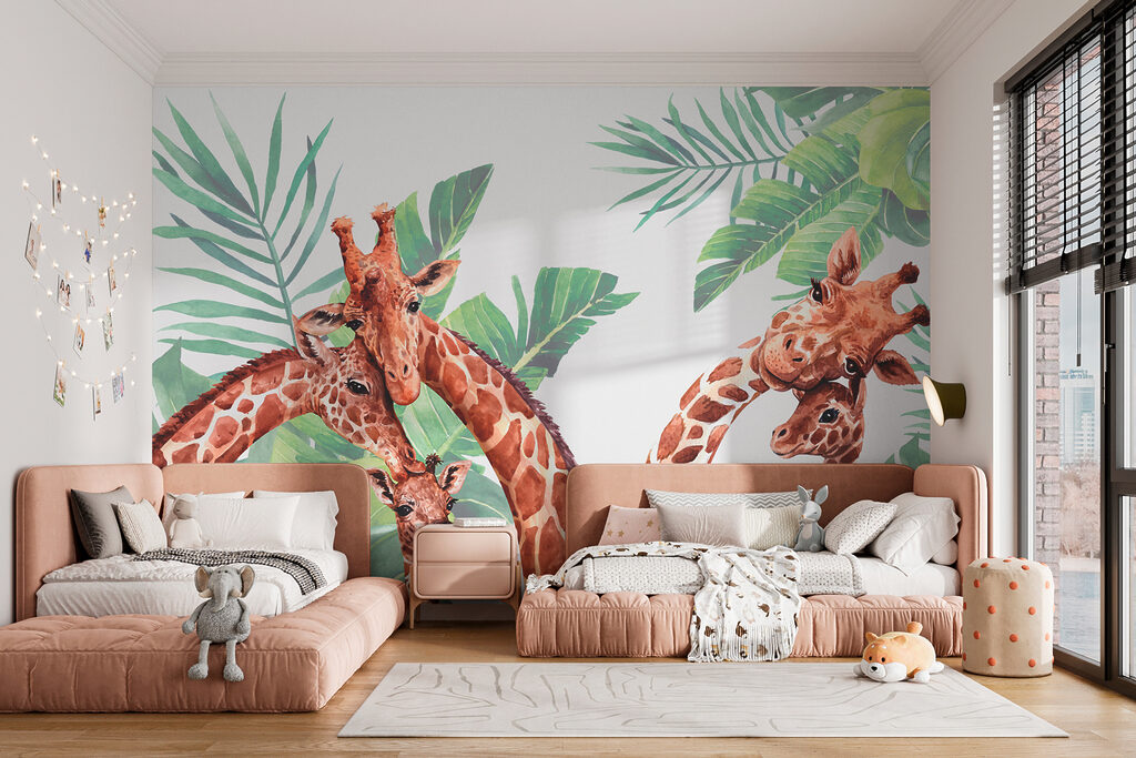Um grupo de girafas com a cabeça à frente de folhas w00140v3pir2r 1024x683 - Um grupo de girafas com a cabeça à frente de folhas
