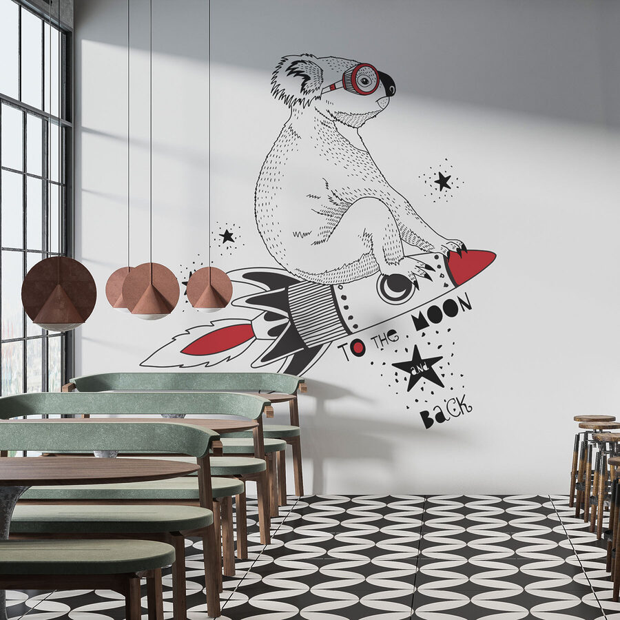 Um koala num foguetão