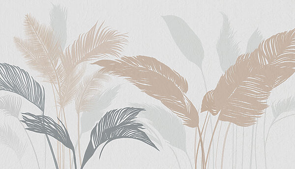 Folhas elegantes em tons pastel suaves. Folhas elegantes em tons pastel suaves.