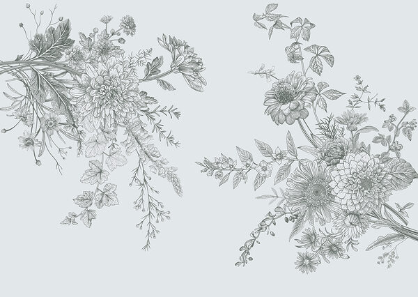 Ilustração floral elegante com tons suaves. Ilustração floral elegante com tons suaves.