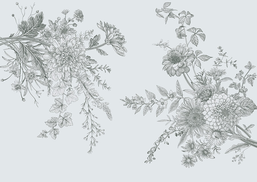 Ilustração floral elegante com tons suaves. Ilustração floral elegante com tons suaves.