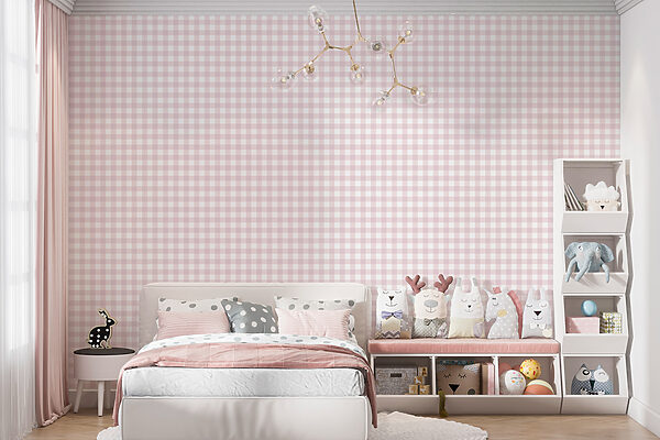 A pink and white checkered pattern