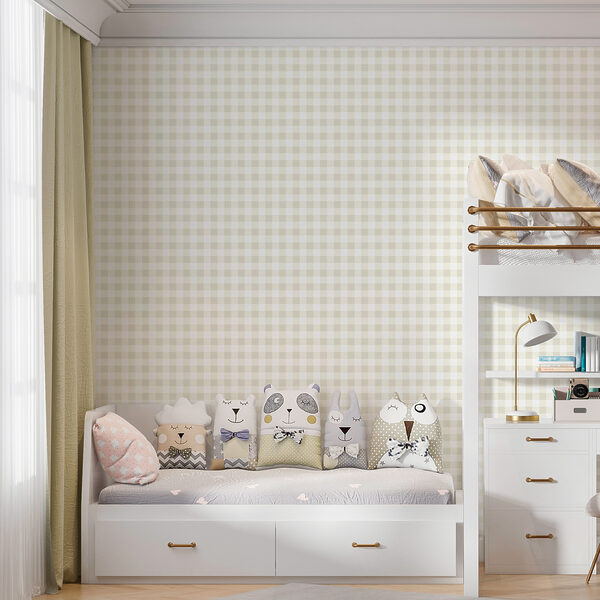 Um padrão axadrezado branco e amarelo Um padrão axadrezado branco e amarelo