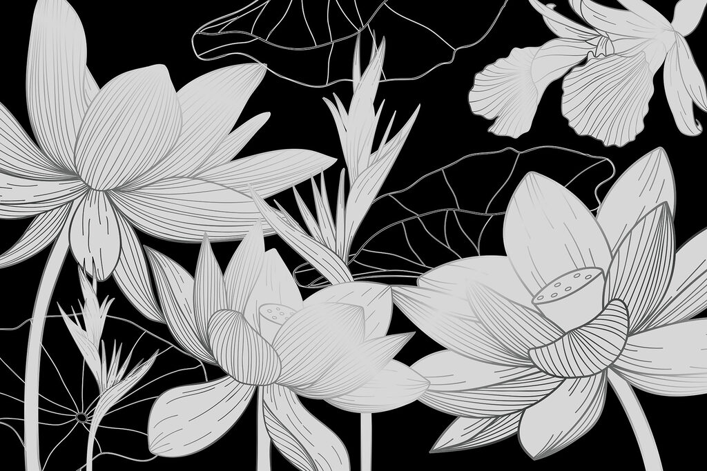 Um grande plano de flores Um grande plano de flores