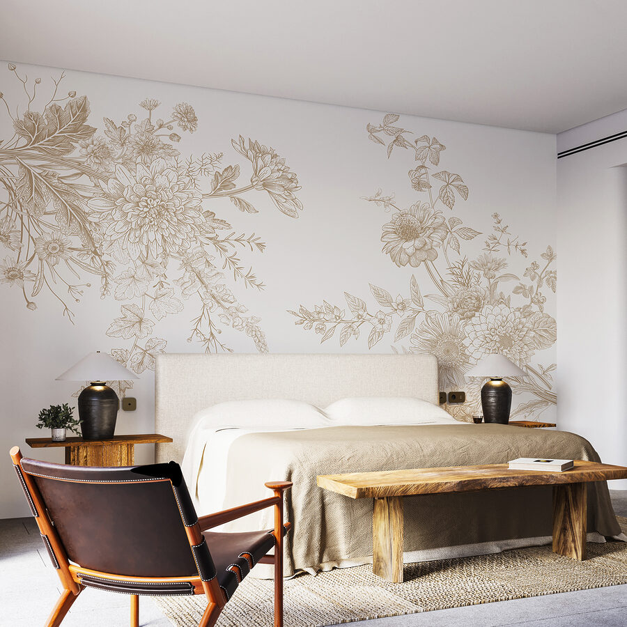 Um grande plano de flores