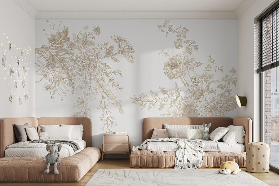 Um grande plano de flores