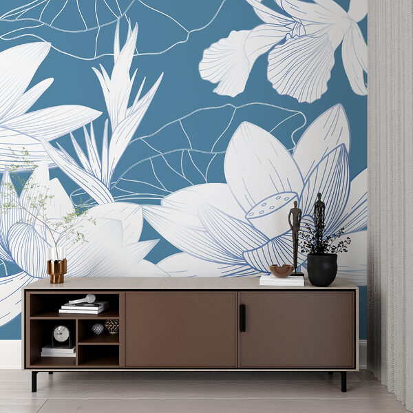 Papel de parede Papel de parede Um grande plano de flores (REF: w00323v2)