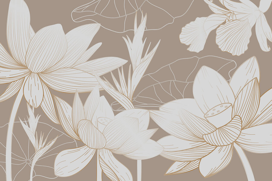 Um grande plano de flores