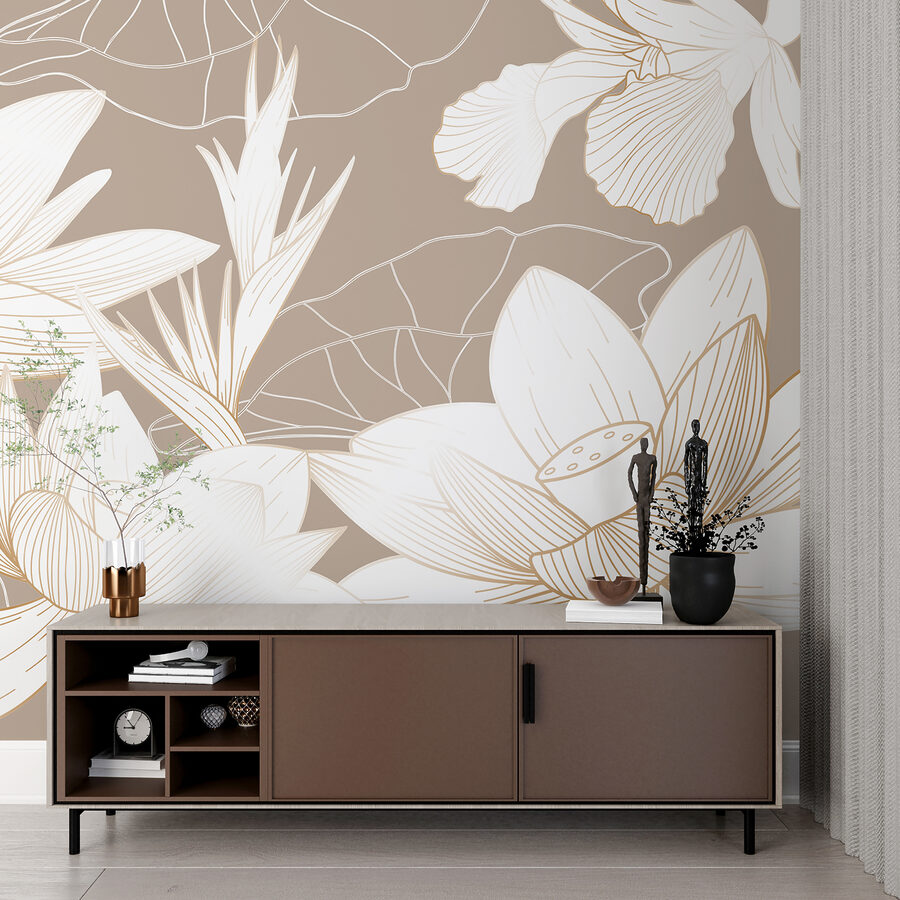 Um grande plano de flores
