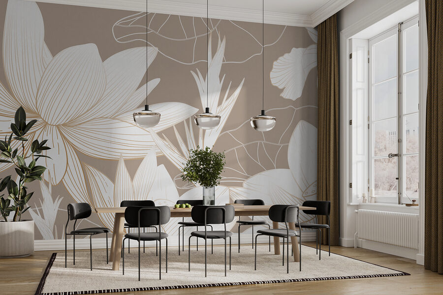 Um grande plano de flores
