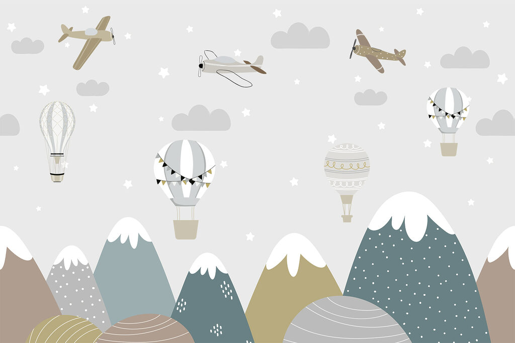 Um papel de parede com montanhas e aviões w00401p 1024x683 - Um papel de parede com montanhas e aviões