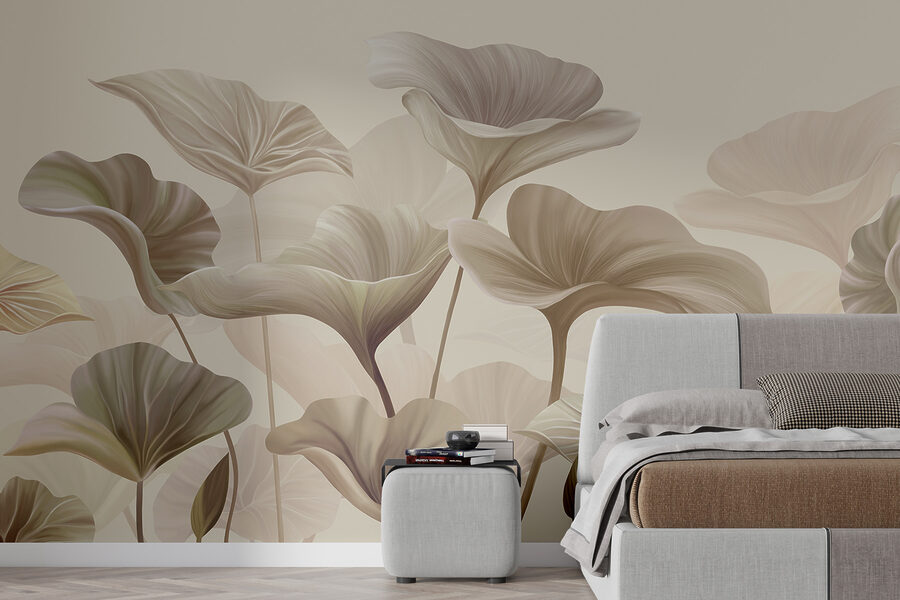 Um grande plano de flores