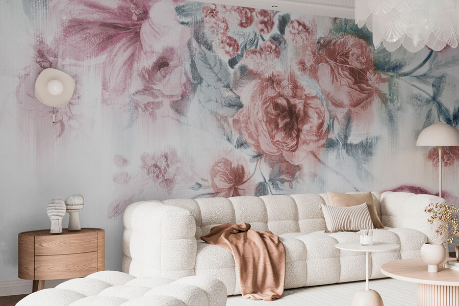 Um grande plano de flores