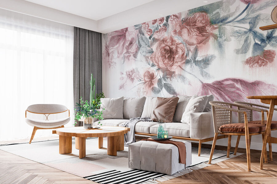 Um grande plano de flores
