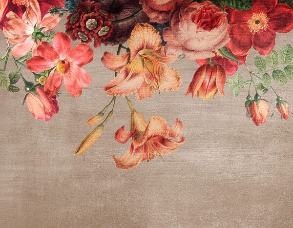 Um grande plano de flores Um grande plano de flores