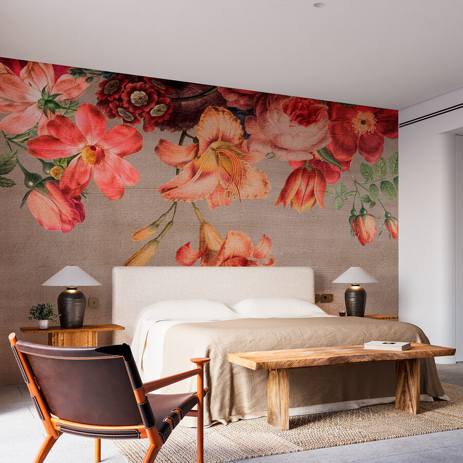 Um grande plano de flores