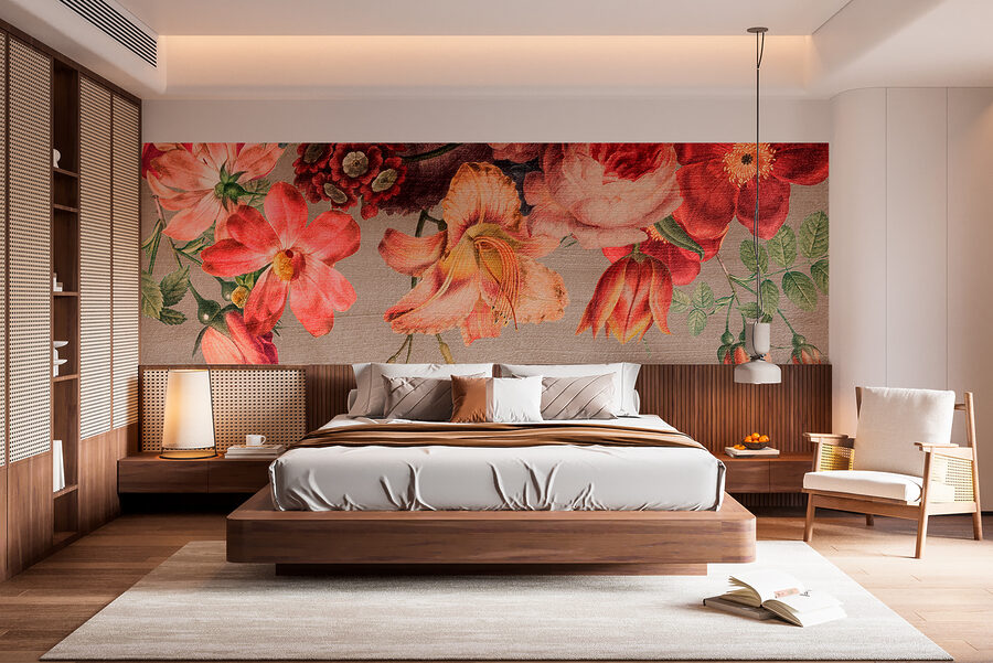 Um grande plano de flores