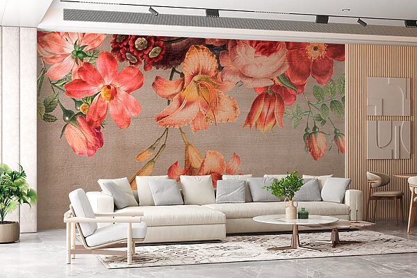 Um grande plano de flores Um grande plano de flores