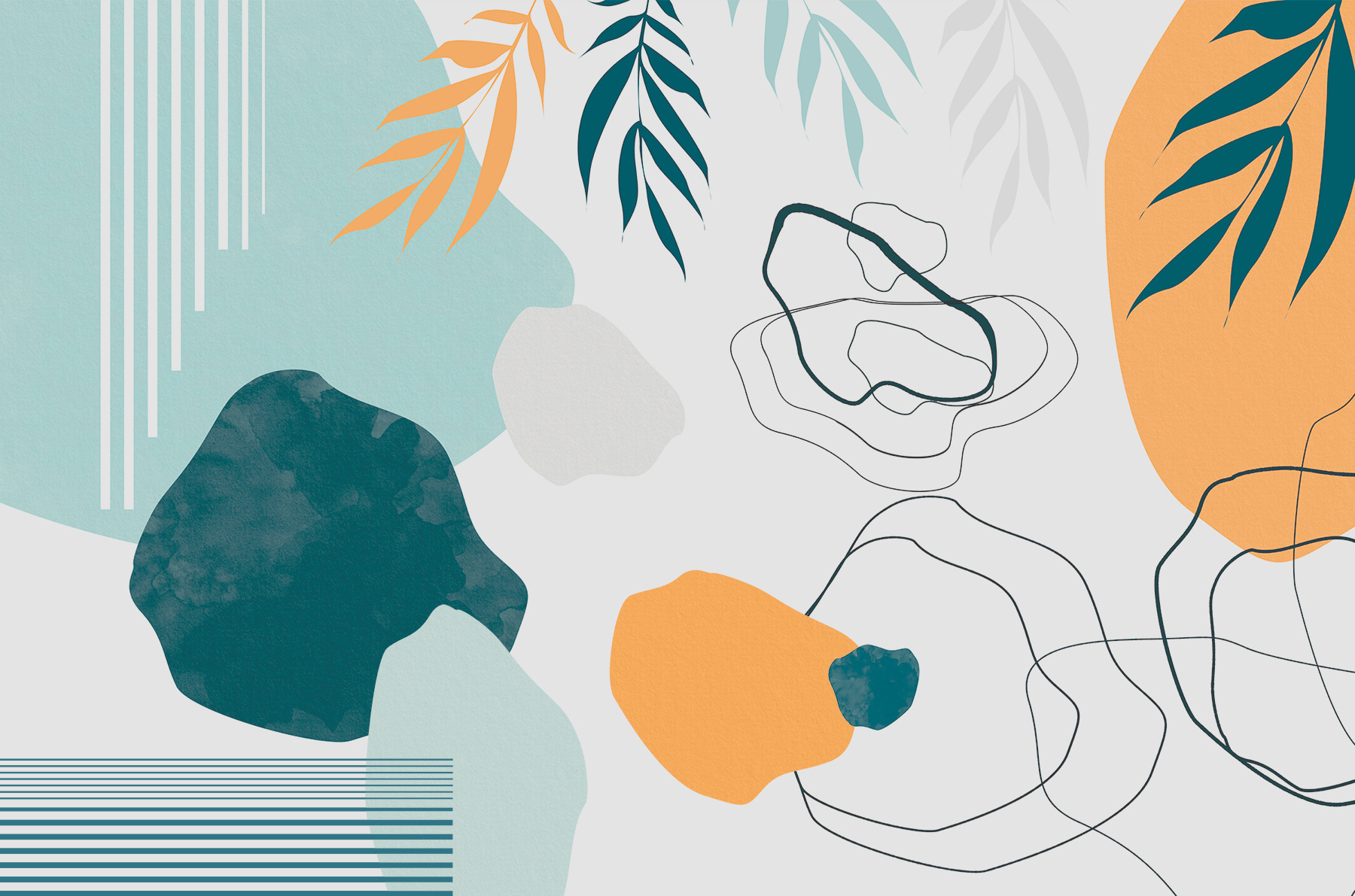 w00509p - Uma arte colorida com folhas - tegory