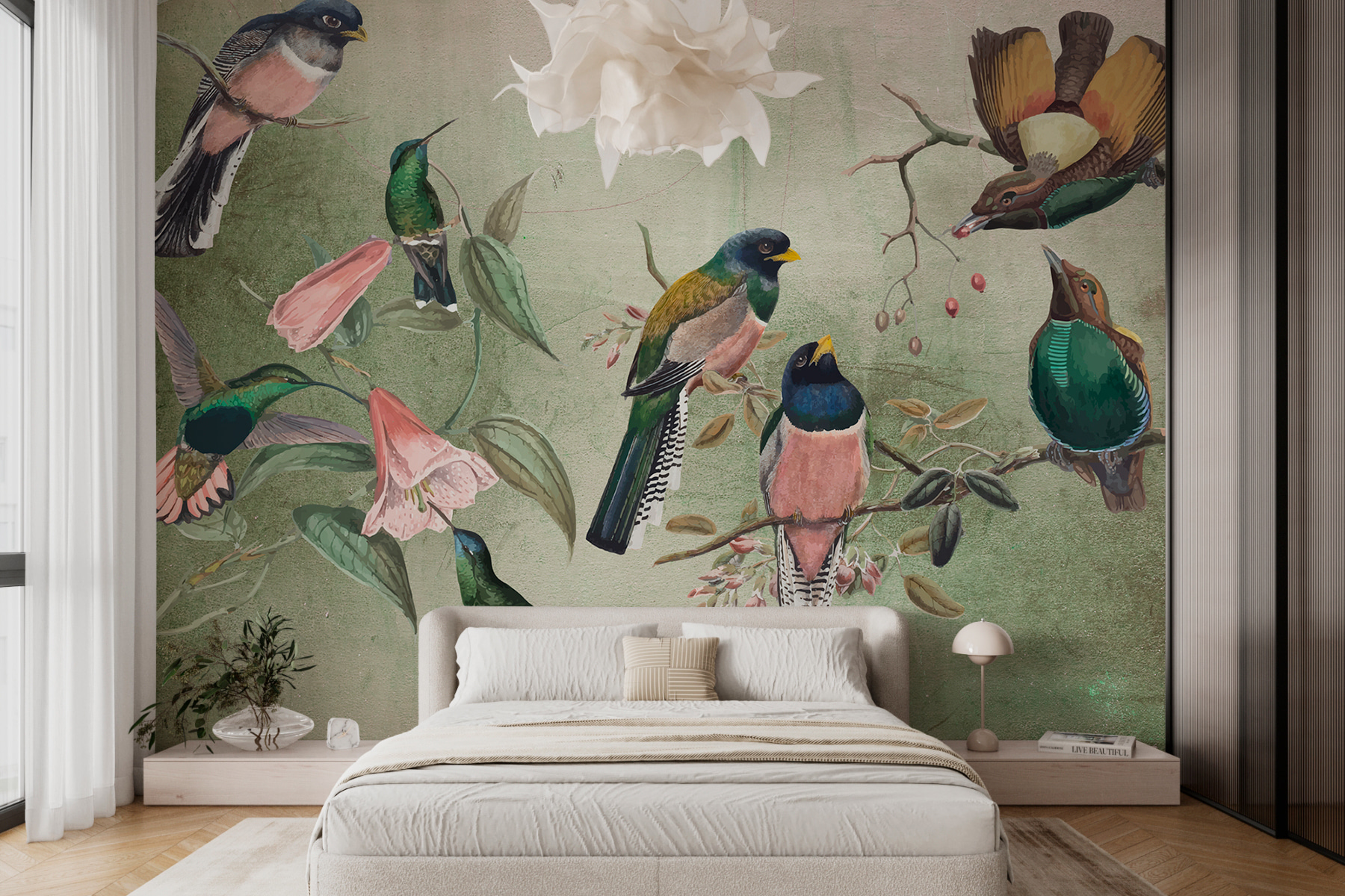 Um grupo de pássaros num ramo w00543pib41r - Um grupo de pássaros num ramo - tegory