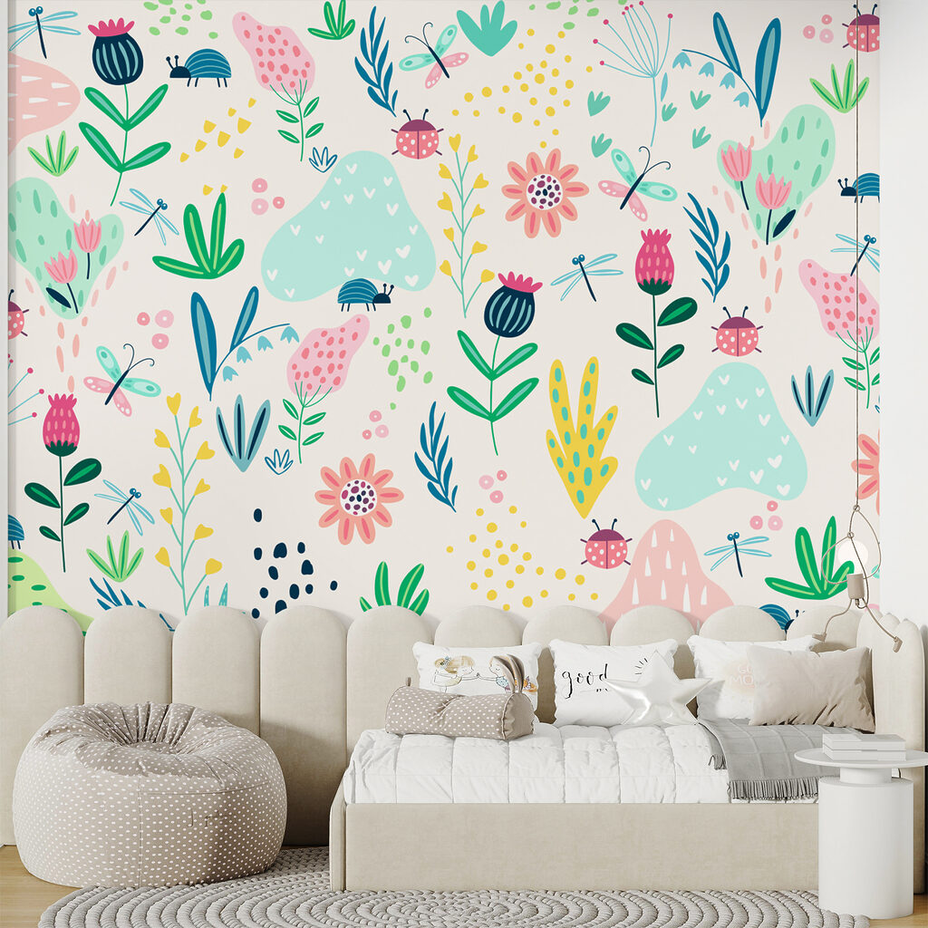 Um padrão de flores e insectos w00554pir3ms 1024x1024 - Um padrão de flores e insectos - tegory