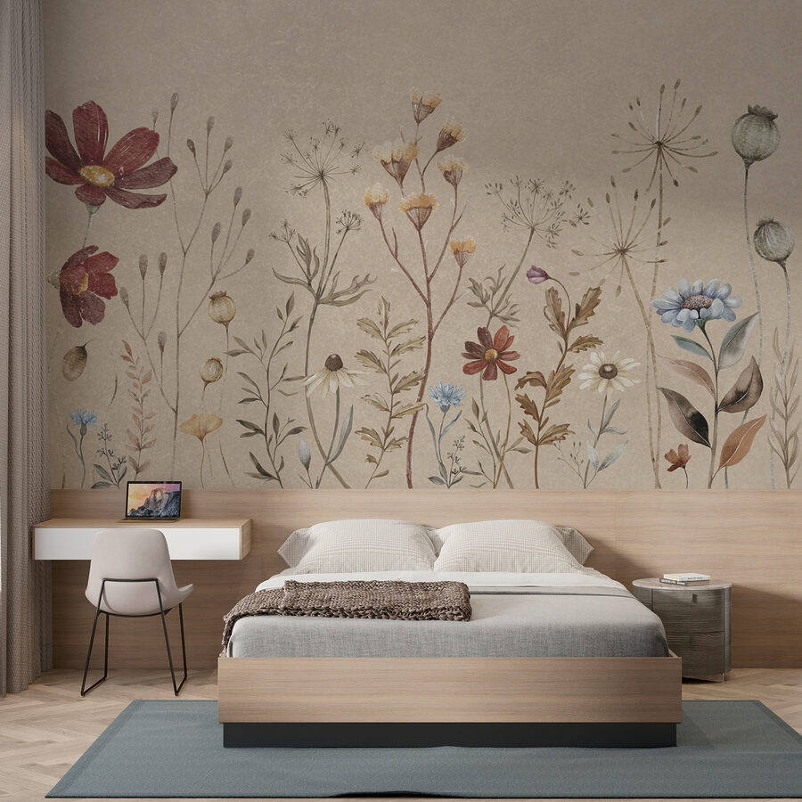 Um grande plano de flores