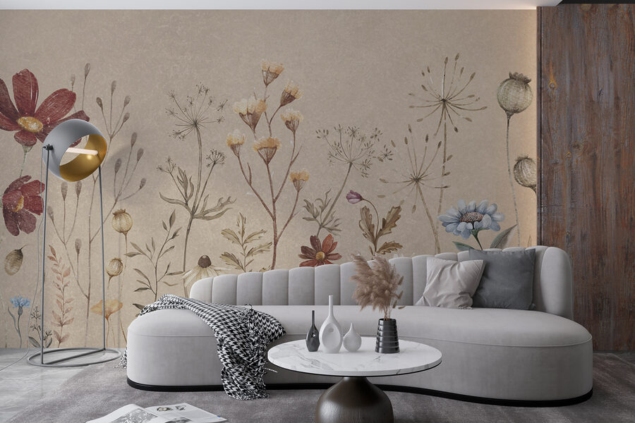Um grande plano de flores