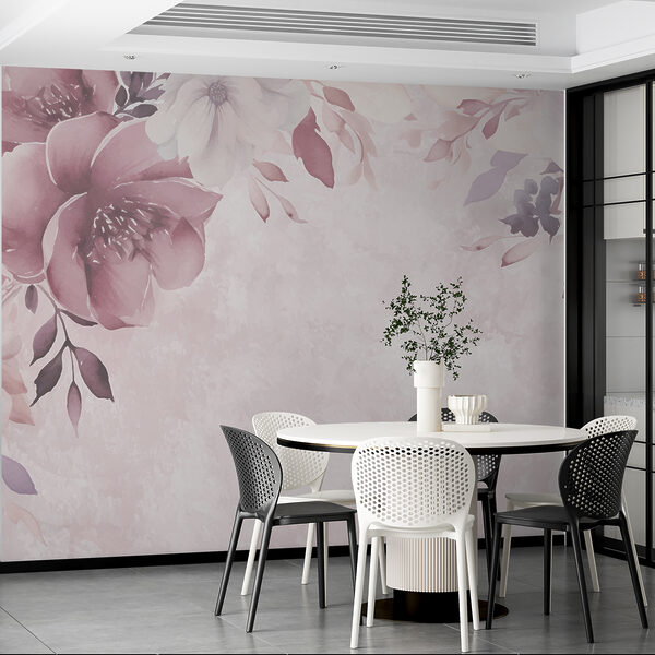 Um arranjo de flores cor-de-rosa e brancas Um arranjo de flores cor-de-rosa e brancas