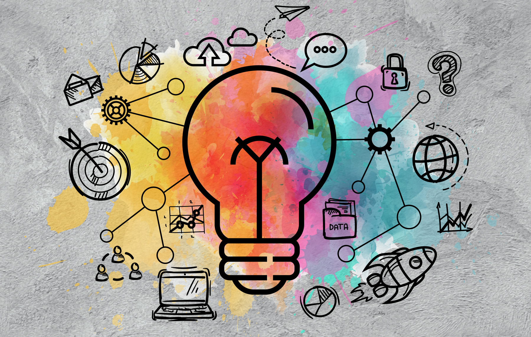 Uma lâmpada com um fundo colorido w00614p - Uma lâmpada com um fundo colorido - tegory