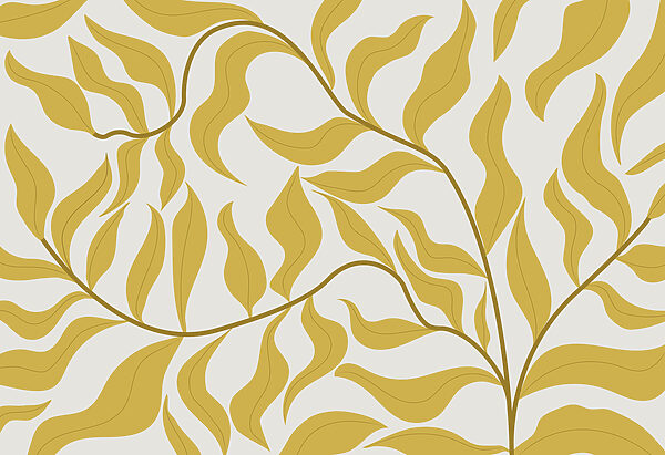 Folhas amarelas sobre um fundo branco Folhas amarelas sobre um fundo branco