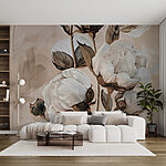 Papel de parede Um grande plano de flores