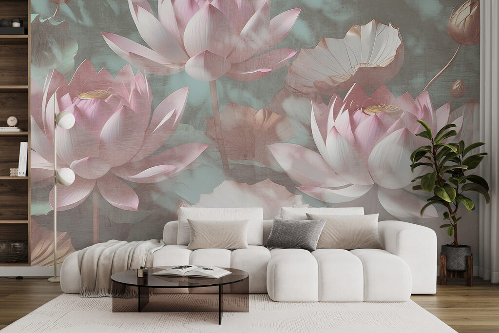 A group of pink flowers