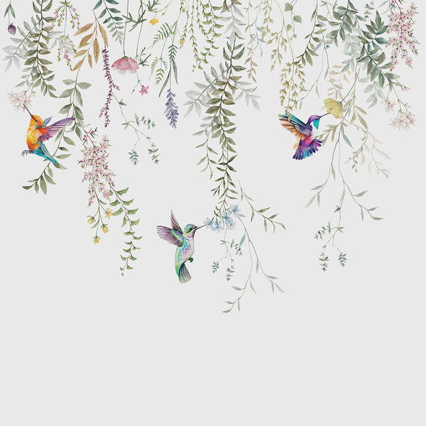 Uma pintura de pássaros e flores w00660p 600x600 - Uma pintura de pássaros e flores