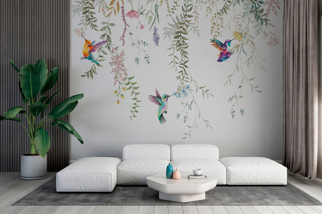 Uma pintura de pássaros e flores w00660pig42r 1024x683 - Uma pintura de pássaros e flores