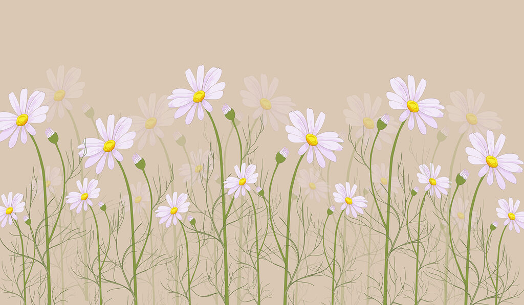A group of flowers on stems A group of flowers on stems