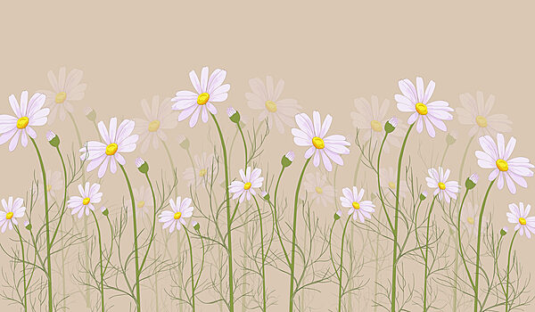A group of flowers on stems A group of flowers on stems