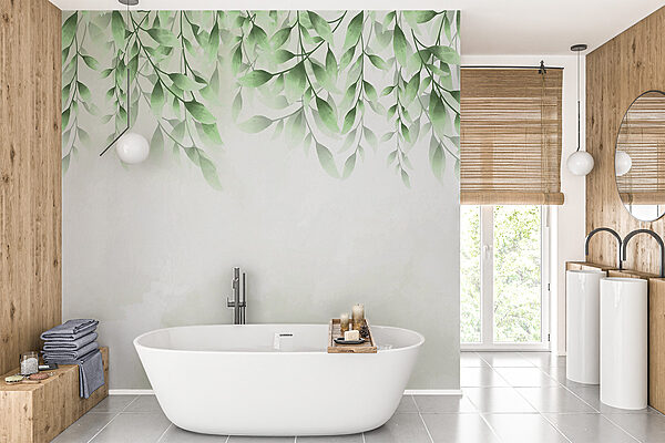 Folhas verdes sobre um fundo branco Folhas verdes sobre um fundo branco