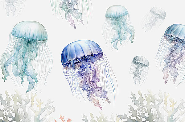 Um grupo de medusas Um grupo de medusas