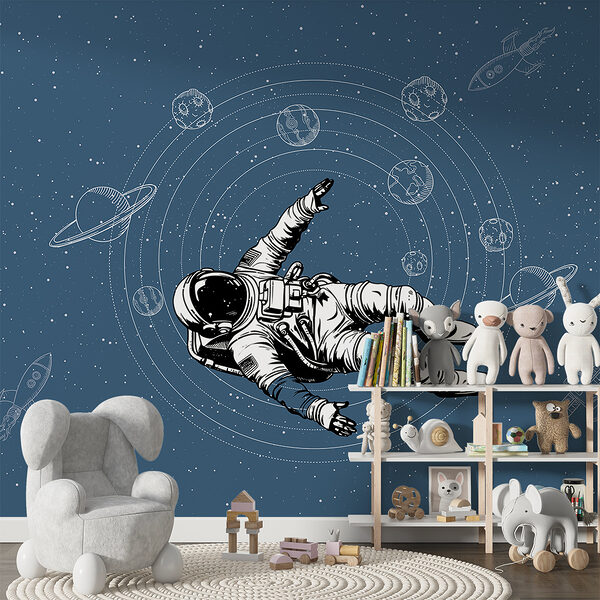 Um astronauta a flutuar no espaço Um astronauta a flutuar no espaço