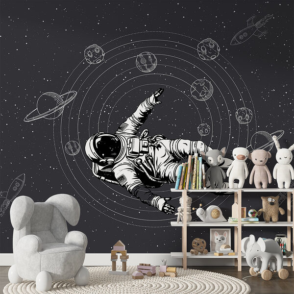 Um astronauta a flutuar no espaço Um astronauta a flutuar no espaço